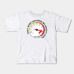 Anxiety Meter T-shirt: Redline Edition Kids T-Shirt